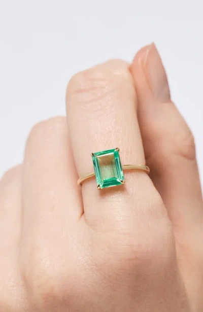 Ana Luisa Solid Yellow Gold Green Sapphire Spritz Ring In Gold