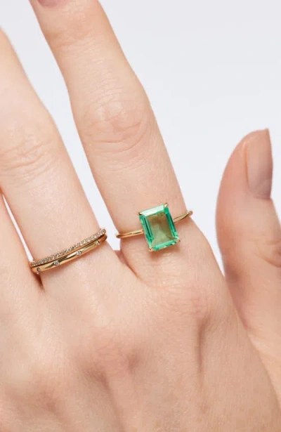Ana Luisa Solid Yellow Gold Green Sapphire Spritz Ring In Gold