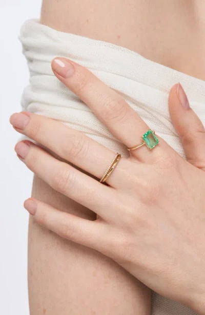 Ana Luisa Solid Yellow Gold Green Sapphire Spritz Ring In Gold