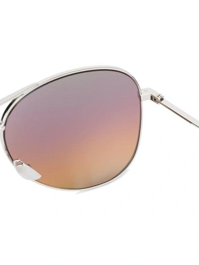 Shop Saint Laurent Rainbow Mirror Classic 11 Aviator Sunglasses -