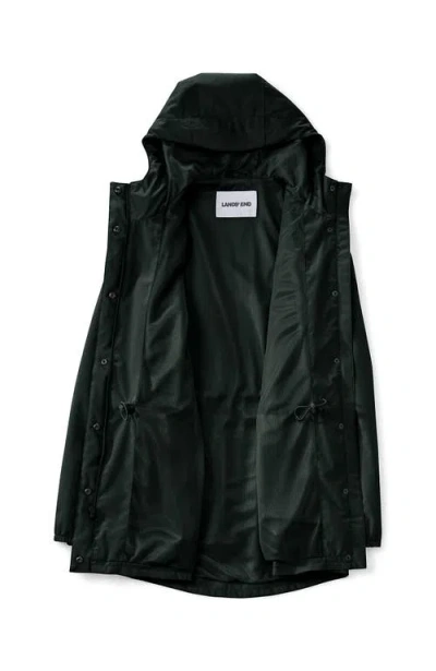 Lands' End Squall Packable Waterproof Raincoat In Black