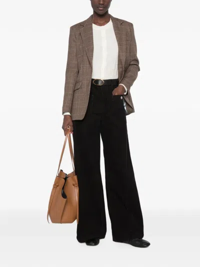Sandro Blazer Mit Karomuster In Brown