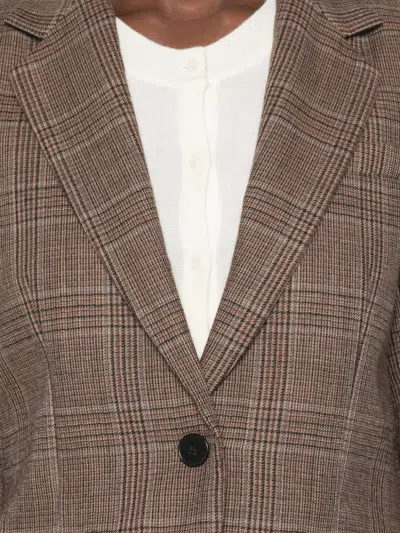 Sandro Blazer Mit Karomuster In Brown