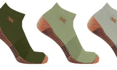 Extreme Fit 3-pack Ankle Compression Socks In Evergreen Forest