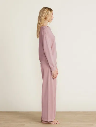 Barefoot Dreams Sunbleached Boatneck Pullover In Pink