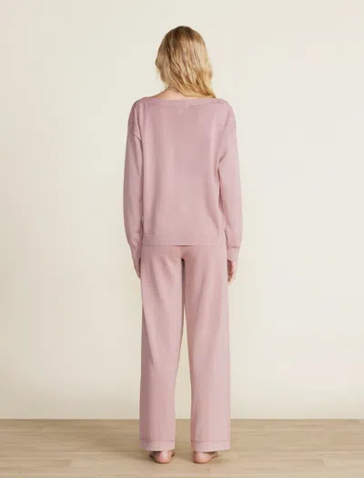 Barefoot Dreams Sunbleached Boatneck Pullover In Pink