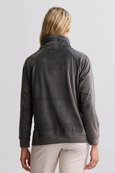 Barefoot Dreams Luxechic Funnel Neck Pullover In Gray