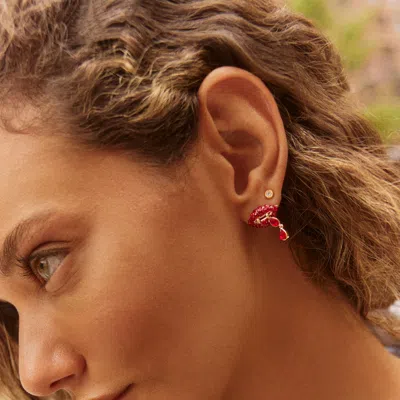 Baublebar Bite Back Vampire Earrings In Red