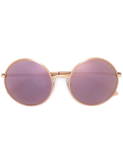 Dolce & Gabbana Round Metal Frame Sunglasses In Pink