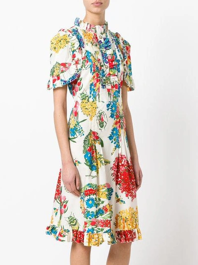 Shop Gucci Floral Print Dress