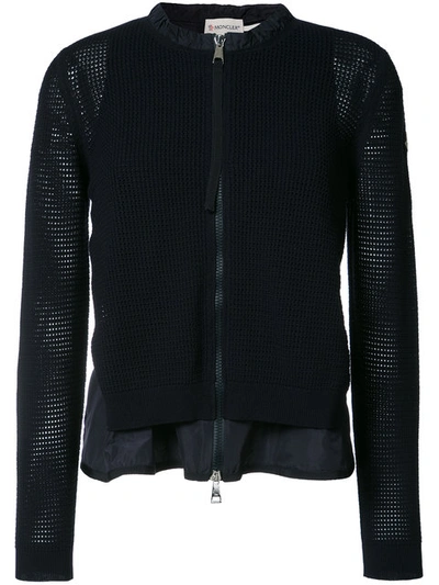 Shop Moncler Layered Loose Knit Cardigan