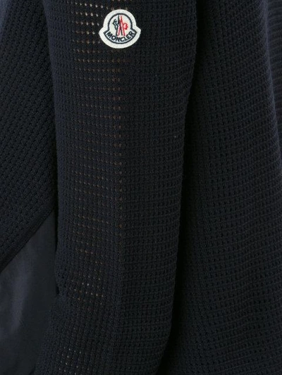 Shop Moncler Layered Loose Knit Cardigan