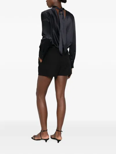 Maje Back-tie Blouse In Blue