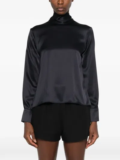 Maje Back-tie Blouse In Blue