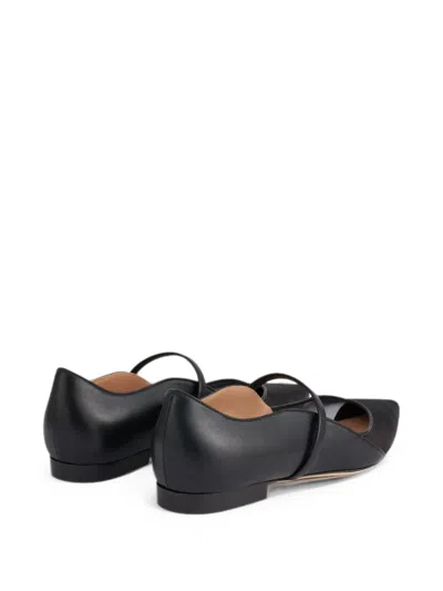 Malone Souliers Maureen Arc Mesh-panel Flat Pumps In Multi