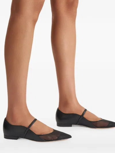 Malone Souliers Maureen Arc Mesh-panel Flat Pumps In Multi