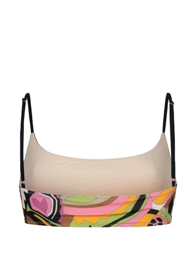 Paramidonna Chiara Abstract-print Bikini Top In Multi