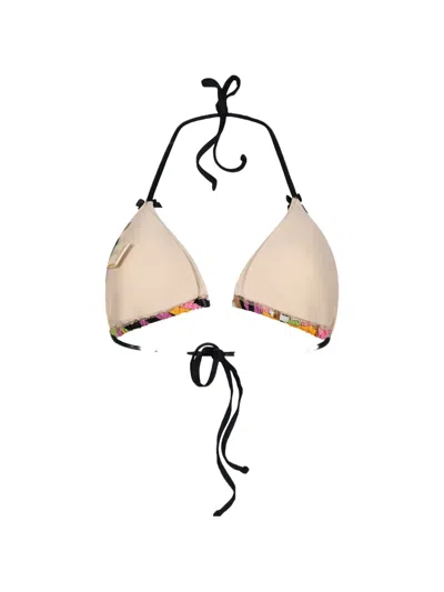 Paramidonna Kourtney Abstract-print Bikini Top In Multi