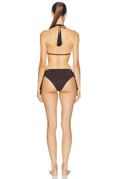 Alaïa Tie Bikini Set In Brown