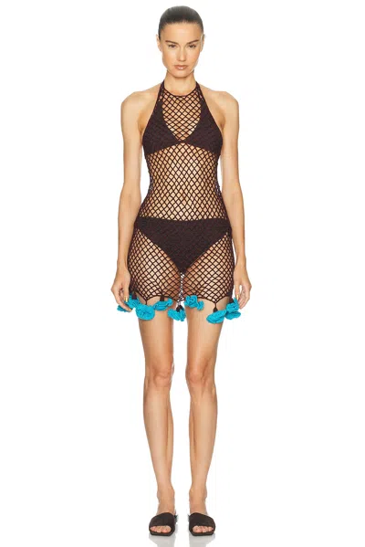 Alaïa Tie Bikini Set In Brown