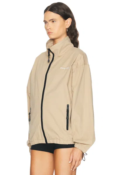 Miu Miu Gabardine Old Jacket In Multi
