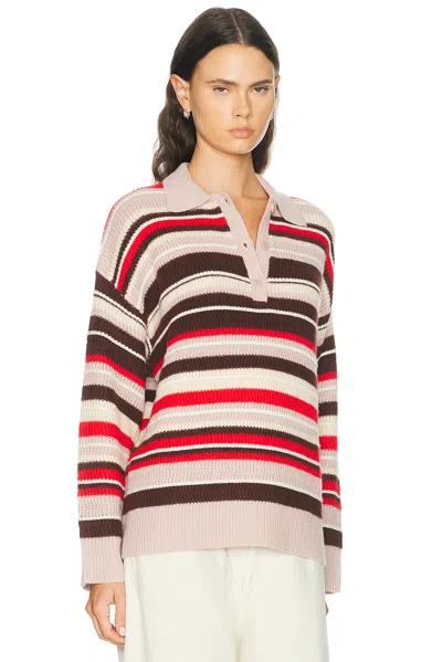 Sablyn Billie Relaxed Collared Sweater In Multi