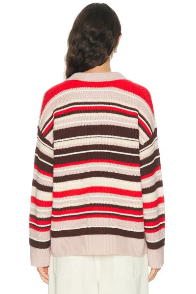 Sablyn Billie Relaxed Collared Sweater In Multi