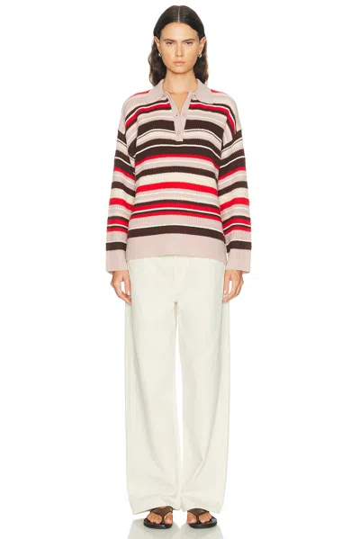 Sablyn Billie Relaxed Collared Sweater In Multi