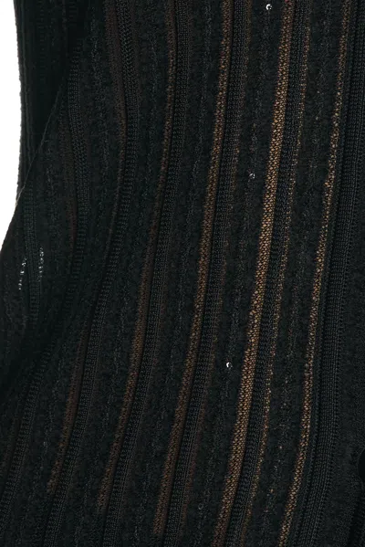 Tom Ford Micro Sequins Evening Cardigan In Black