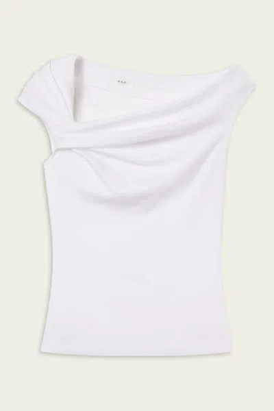 A.l.c Cece Off-shoulder Tee In White In White