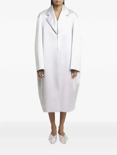 Givenchy Lighter Oversized Cocoon Coat In White