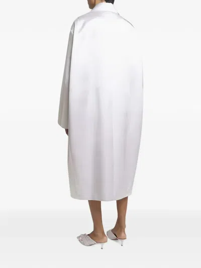 Givenchy Lighter Oversized Cocoon Coat In White