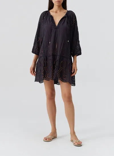 Melissa Odabash Ashley Black Kaftan In Black