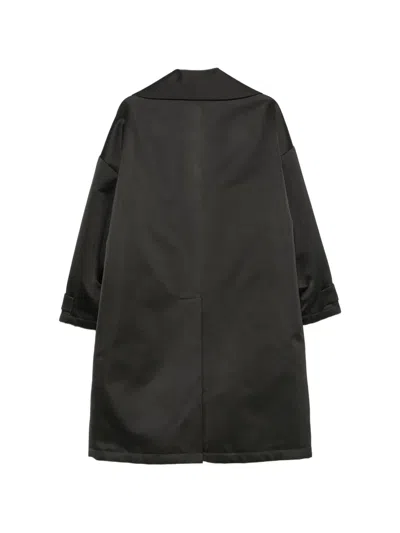 Plan C Oversized-collar Single-breasted Coat In Red