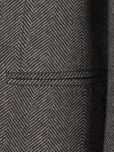 Antonelli Herringbone-pattern Single-breasted Blazer In Gray