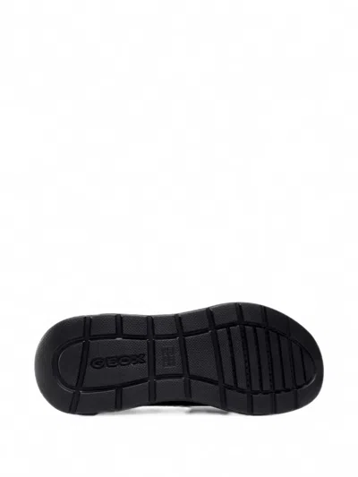 Geox Elasticated-panel Leather Boots In Black