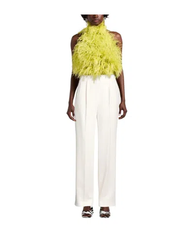 Max Mara Solid Color Wide-leg Trousers In Neutral