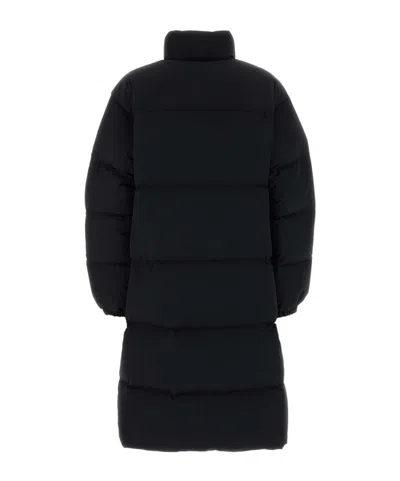 Jil Sander Long-sleeved Stand-up Collar Cotton Coat In Multi