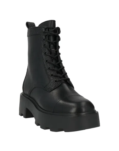 Tory Burch Amphibian Boots With Chunky Sole And Pull Tab In Black
