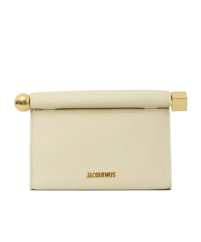 Jacquemus Rolled Top Rectangular Shoulder Bag In Red