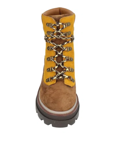 Tory Burch Chunky Sole Ankle Length Contrast Panel Boots In Yellow