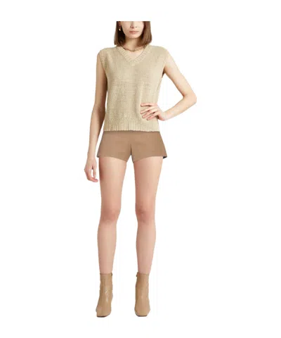 Max Mara Solid Color Shorts In Brown
