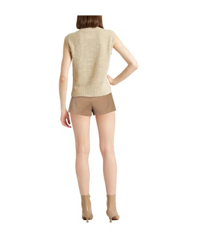 Max Mara Solid Color Shorts In Brown