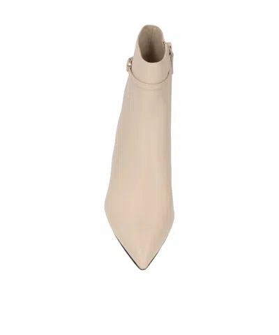 Tory Burch Leather Ankle Boots In Neutral