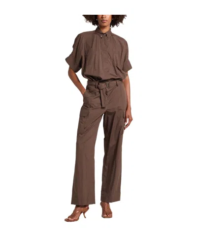 Brunello Cucinelli Solid Colour Jumpsuits In Brown
