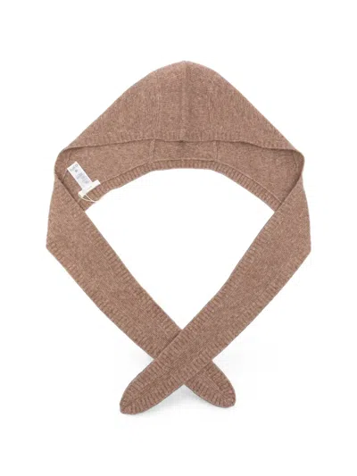 Yerse 골지 니트 바라클라바 In Brown