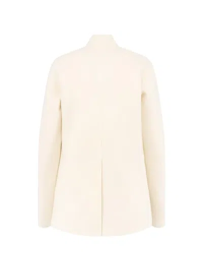 Aspesi Button-fastening High-neck Jacket In White
