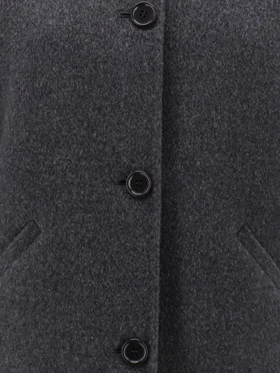 Aspesi Single-breasted Wool Casual Jacket In Blue