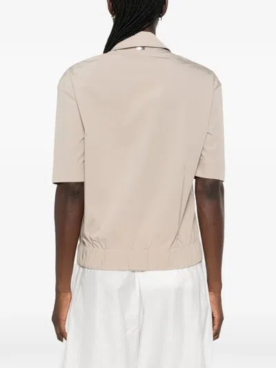 Herno Stretch Modal Blend Button-up Shirt In Neutral