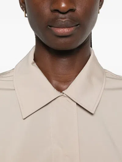 Herno Stretch Modal Blend Button-up Shirt In Neutral